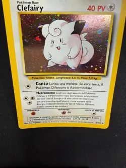 Pokemon Clefairy 5/102 Set Base Rara Holo Unlimited Wizards ITA Carte Vintage - Image 3