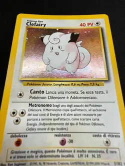 Pokemon Clefairy 5/102 Set Base Rara Holo Unlimited Wizards ITA Carte Vintage - Image 4