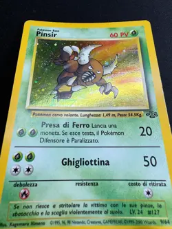 Pokemon Pinsir 9/64 Jungle Rara Holo Unlimited Wizards ITA Carte Vintage - Image 4