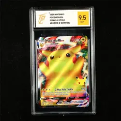 TQG 9.5 MINT+ 2021 Pokemon ENG Pikachu VMAX SWSH062 Promo - Image 1