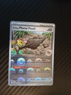 Antique Plume Fossil Pokeball 079/086 - White Flare - Pokemon TCG - Pack Fresh - Image 1