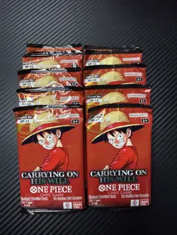 10 Sealed Booster Packs Of One Piece OP13 Carrying On His Will English TCG - Image 1