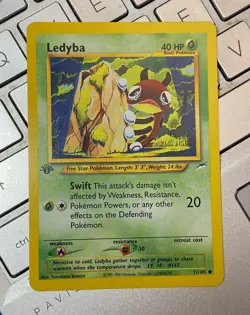 Pokemon 1st Edition Neo Destiny Set COMMON Ledyba 71/105 m/nm condition card - Image 1