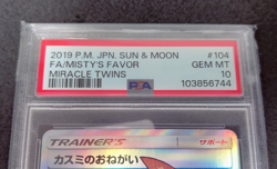 (146047) Misty's Favor Full Art PSA 10 Japanese Miracle Twins Card 104/094 SR - Image 2
