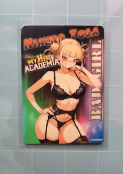 Himiko Toga My Hero Custom Glow In The Dark Waifu Card Fan Art - Image 1