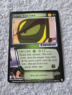 DBZ Dragon Ball Z Saiyan Truce Card 203 CCG Limited Saiyan Saga MP - Image 1