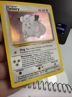 Pokemon TCG Clefairy Base Set Holo Unlimited Rare Card 5/102 LP Condition!!! - Image 3
