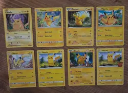 Lot of (8) 2015-2021 Pokemon Pikachu Cards - NM - Image 1