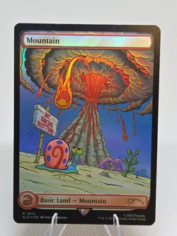 Mountain FOIL X1 SLD MTG Spongebob Secret Lair Drop FB1 - Image 1