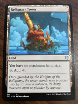 MTG - Reliquary Tower 311 - Commander 2021 C21 Non-Foil Land - Near Mint - Image 1