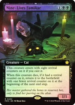 MTG FOIL Nine-Lives Familiar (#462) - Foundations #462 - Image 1