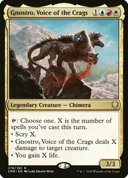 MTG Commander Legends *FOIL* R Gnostro Voice of the Crags #276 - Image 1