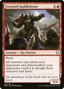 MTG Commander Legends *FOIL* U Frenzied Saddlebrute #180 - Image 1