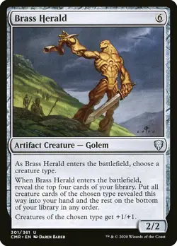MTG Commander Legends U Brass Herald #301 PLAYSET x4 4x - Image 1