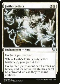 MTG Commander Legends U Faith's Fetters #020 PLAYSET x4 4x - Image 1
