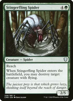 MTG Commander Legends *FOIL* U Stingerfling Spider #258 - Image 1