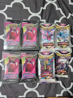 90X-Pokemon TCG Fusion Strike/Lost Origin Sleeved Booster Packs New & Sealed - Image 1
