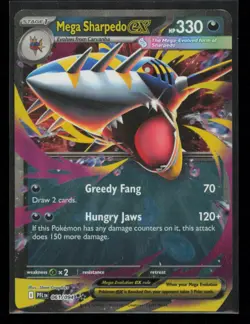 Mega Sharpedo ex 061/094 Pokemon Phantasmal Flames Double Rare Near Mint - Image 1