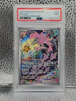 Pokemon TCG - Veluza 192/182 SV04: Paradox Rift Holo Illustration Rare PSA 9 - Image 1