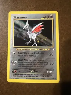 Pokemon TCG Skarmory 13/111 Neo Genesis Holo MP - Image 3