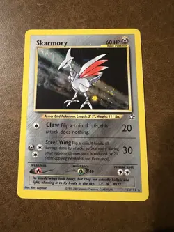 Pokemon TCG Skarmory 13/111 Neo Genesis Holo MP - Image 4