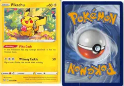 Pikachu 052/196 Common Lost Origin Pokemon NM - Image 3