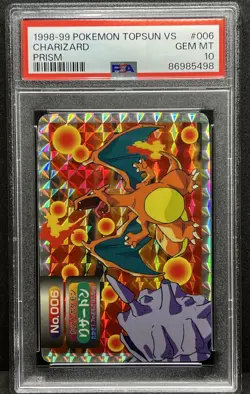 1998-99 Charizard Prism PSA 10 Pokemon Topsun VS Series Charizard Vs Cloyster - Image 1