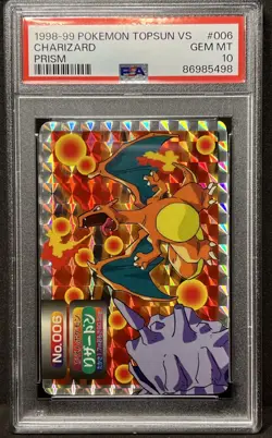1998-99 Charizard Prism PSA 10 Pokemon Topsun VS Series Charizard Vs Cloyster - Image 2