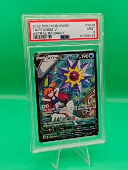 2022 Pokemon Sword & Shield Astral Radiance: #TG13 FA Starmie V PSA 9 MINT - Image 1