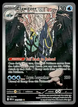 2025 Pokemon Mega Evolution Clawitzer Illustration Rare #141 - Image 1