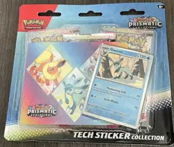 Pokemon TCG Prismatic Evolutions Tech Sticker Collection New - Image 1