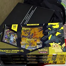 Pokemon TCG Pikachu & Zekrom-GX Premium Collection Booster Boxes 3 English - Image 1