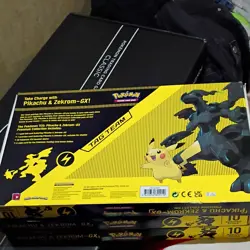 Pokemon TCG Pikachu & Zekrom-GX Premium Collection Booster Boxes 3 English - Image 2