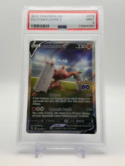 Conkeldurr V (Alternate Full Art) 074/078 Pokemon GO PSA 9 - Image 1