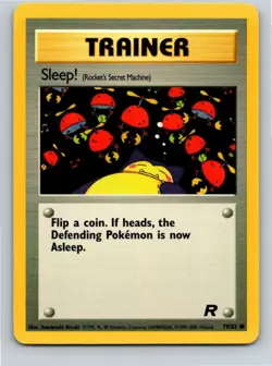 Pokemon English MP Sleep! 79/82 Team Rocket Free Shipping! - Image 1