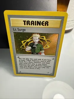 Pokemon Lt. Surge Trainer Holofoil Gym Heroes 17/132 - Image 1