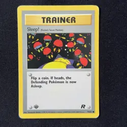 Sleep! 79/82 (Rocket's Secret Machine) Team Rocket 1st Edition Pokemon English - Image 1
