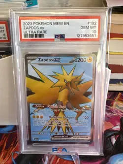 Pokemon 2023 Mew En 151 ZAPDOS EX Ultra Rare #192 PSA 10 Gem Mint - Image 1
