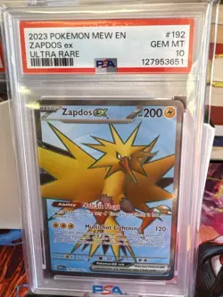 Pokemon 2023 Mew En 151 ZAPDOS EX Ultra Rare #192 PSA 10 Gem Mint - Image 2