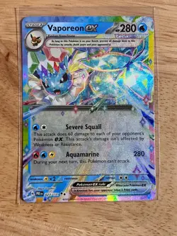 Vaporeon ex 023/131 Prismatic Evolutions Holo - Pokemon TCG 2025 - Image 1