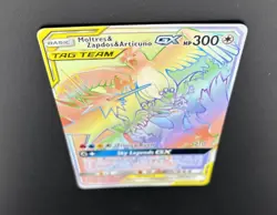 Pokemon TCG - Hidden Fates - Moltres Zapdos & Articuno GX Tag Team 69/68 Rainbow - Image 5