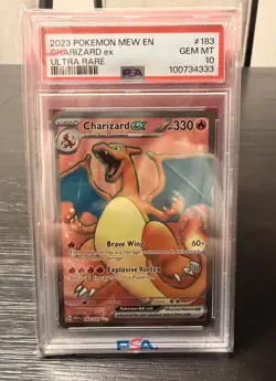 Pokemon TCG Charizard ex Ultra Rare Holo 183/165 Scarlet & Violet 151 PSA 10 - Image 1