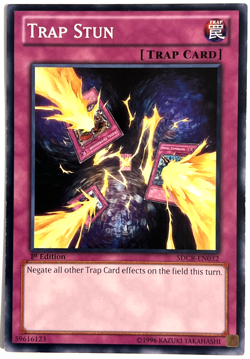 YuGiOh! - Trap Stun SDCR-EN032 1st Edition Common - Image 1