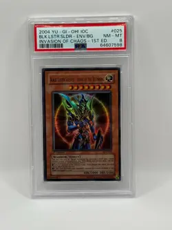 Yu-Gi-Oh! Black Luster Soldier 1st Ed 2004 Invasion of Chaos IOC-025 PSA 8 NM-MT - Image 1