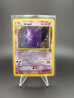 Pokemon Gengar Fossil Holo Rare 5/62 NM/LP Ghost Card Unlimited 1999 - Image 1