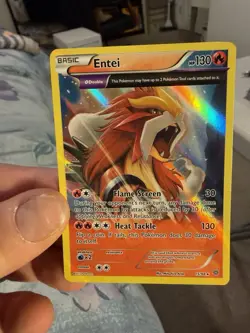 FULL ART Entei REVERSE HOLO Rare 15/98 XY Ancient Origins Pokemon Card - Image 1