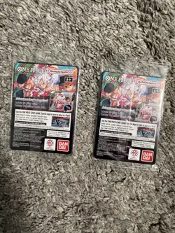 One Piece Monkey D. Luffy US Voyage College Basketball Card SEALED SET OF 2 - Image 2