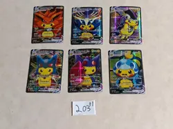 6Pikachu Pokemon Card Holo GX VSTAR VMAX GX EX Cosplay Art -Read Description - Image 1