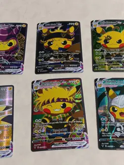 6Pikachu Pokemon Card Holo GX VSTAR VMAX GX EX Cosplay Art -Read Description - Image 3