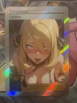 Pokemon Cynthia Anime Waifu Custom DIY Trainer Art Pokemon card - Image 2